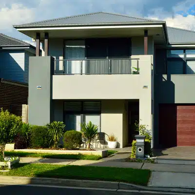 A modern two-story home highlights intestate succession Texas real estate distribution without a will